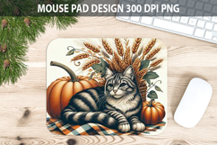 Cat Mouse pad Sublimation - Thanksgiving PNG Design Product Image 1