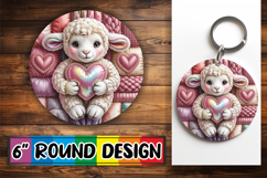 Timeless Keychain Round Style, Valenines Animals Product Image 1