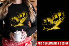 Santa Sleigh PNG, Christmas Holiday Sublimation PNG Product Image 1