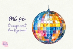 Retro Disco Ball PNG Groovy Disco Christmas Clipart Product Image 4