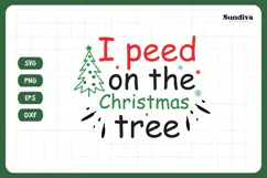 Christmas Dog Bandana Quotes SVG | I Peed Product Image 3