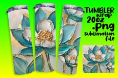 Unique 20oz Sublimation Design , 3D Flower Product Image 1