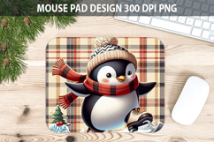 Christmas Penguin Mouse Pad Sublimation - Animal PNG Desig Product Image 1