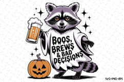 Boos Brews &amp; Bad Decisions Svg | Halloween Svg | Svg Files Product Image 1