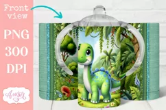 Dinosaur sippy cup sublimation PNG, Baby 12oz Kids tumbler Product Image 1