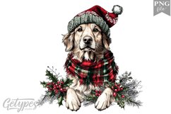 Christmas Dog Clipart Design - High Quality 300 Dpi Product Image 1