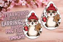 Whimsical Teardrop Earrings Design Template , Christmas Product Image 1