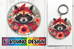 Sweet Sublimation Round Ornaments, Cute Animals Product Image 1