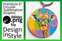 Spring Giraffe Patterns Sublimation Round Design Product Image 1