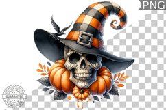 Halloween Skull Sublimation - Clipart PNG Design Product Image 1