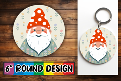 Sweet Circle Car Coaster Design, Spring Gnomes Product Image 1