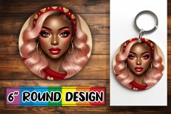 Sweet Round Ornaments PNG Design, Love Girl Product Image 1