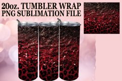 Sparkly Flower &amp; Leopard Tumbler Wrap - Sublimation Sparkle Product Image 1