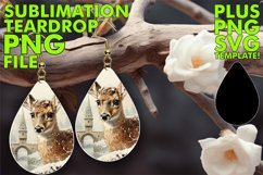 Fashionable Teardrop Earrings Art, Christmas Product Image 1