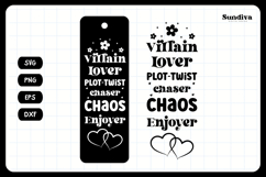 Dark Romance Bookmark Saying SVG | Villain Lover Product Image 3