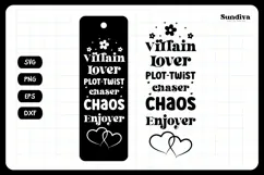Dark Romance Bookmark Saying SVG | Villain Lover Product Image 3