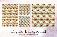 Western Cowboy Pattern Digital Paper Background Wallpaper_83 Product Image 1