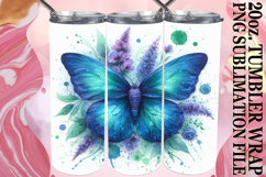 Gentle breezes 20oz tumbler wrap, Butterfly Product Image 1