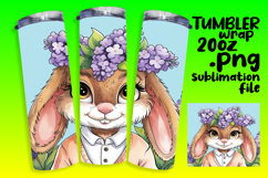 Creative Tumbler Wrap Template , Cute Bunny Product Image 1