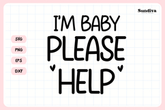 Funny Pet Tag Saying SVG | I'm Baby Please Help Product Image 3