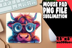 Farmyard Friend Mouse Pad Cute Peekaboo Cow Product Image 1