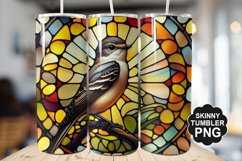 Eastern Phoebe Single Bird Stained Glass - Tumble Design Product Image 1
