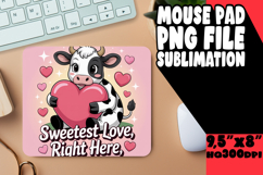 SWEET MOUSE PAD SUBLIMATION STYLE, Cute Cow Product Image 1