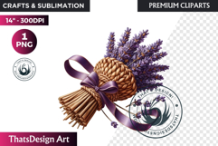 Lavender Clipart PNG, French Country Botanical sublimation Product Image 1