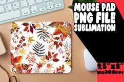 Fall Season Watercolor Mouse Pad with Leaves Product Image 1