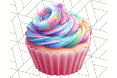 Bright Summer Cupcake PNG Clipart, Colorful Cupcakes Product Image 3