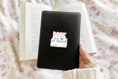 Printable Cozy Book Lover Sticker | Book In Hand World Off Product Image 3