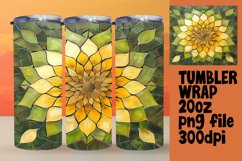 Glittery Floral Tumbler Wrap Design 20oz Product Image 1