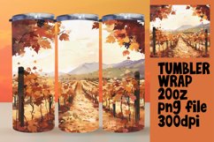 Watercolor Tumbler Wrap | 20oz Autumn Sublimation Product Image 1