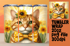 SOPHISTICATED 20oz Tumbler PNG , Cute Cat Product Image 1