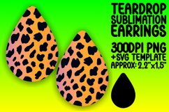 Eye-Catching Leopard Glitter Teardrop Earring Design Product Image 1