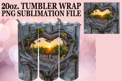 Woodland Bloom Tumbler Sublimation - 3D Heart Frame Product Image 1