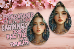 Elegant Teardrop Sublimation Design Art , Fairy Product Image 1