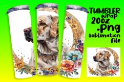 Whimsical Wag: Watercolor Tumbler Design 20oz Product Image 1