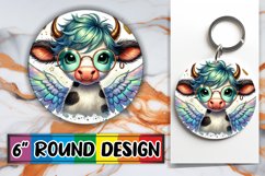Joyful Circle Keychain Sublimation PNG, Valentines Product Image 1
