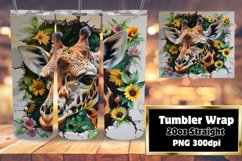 Spring Flower Tumbler Wrap: Adorable 3D Wall Hole Product Image 1