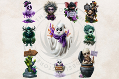 Halloween Curiosities Clipart Set | Spooky Transparent PNG Product Image 10