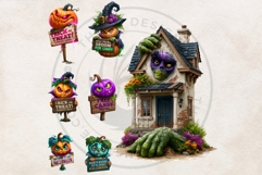 Halloween Curiosities Clipart Set | Spooky Transparent PNG Product Image 16