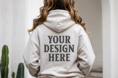 White Gildan 18500 Hoodie Sweatshirt Mockup, Unisex Hoodie Product Image 1