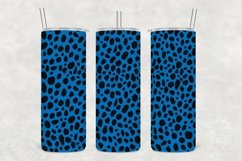 Water Blue Leopard Pattern Tumbler Sublimation Product Image 1