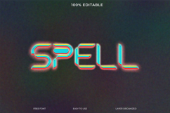 Editable SPELL Text Effect Graphic Product Image 1