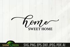 Home Sweet Home SVG - Home, Farmhouse Sign SVG Product Image 2
