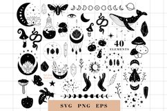 Magic and Celestial svg bundle |Witchy moon svg designs Product Image 2