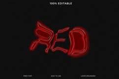Dynamic Red Text Design for Graphic Projects Product Image 1