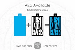 Mothers day earrings, Best Mom ever, laser cut files Product Image 4