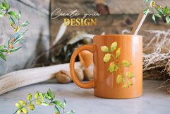 Watercolor Green leaves Elaeagnus PNG Product Image 3